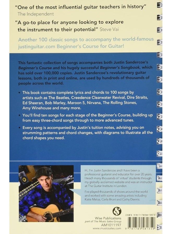Music Sales Ltd Justinguitar.com Beginner's Songbook 2: Another 100 Classic Songs Specially Arranged for Beginner Guitarists  - Image 2