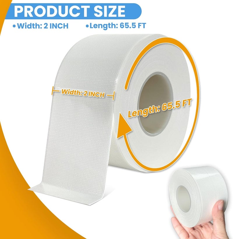 Tikfoam White Window Weather Sealing Tape,Window Draft Isolation Sealing Film Tape,Window AC Seal Air Conditioner Sealing Tape No Residue, Self Adhesive for Keep Out Cold Air Dust Rain, Waterproof - Image 3