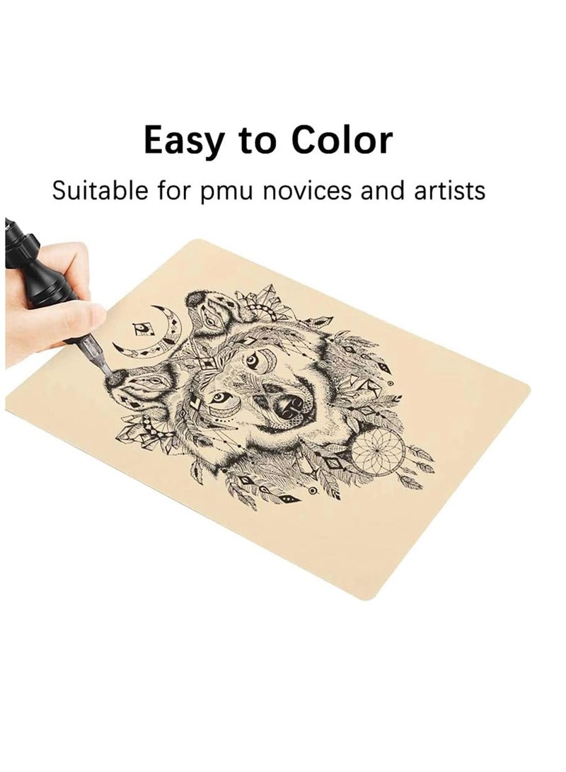 سيلكفكس 10 قطع فارغة وشم ممارسة الجلد - مزدوج الجانب 8x6in Microblading الحاجب مجموعة للمبتدئين والفنانين ذوي الخبرة - Image 4