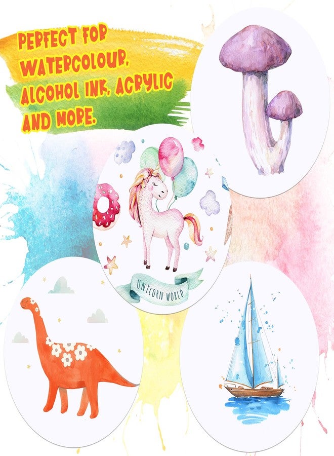 TaoBary ورق مائي دائري TaoBary 60 عبوة 250 جرام مضغوط بارد 4 بوصة مثالي لمعظم الوسائط الرطبة والجافة، مثالي للمبتدئين والفنانين والمتخصصين - Image 2