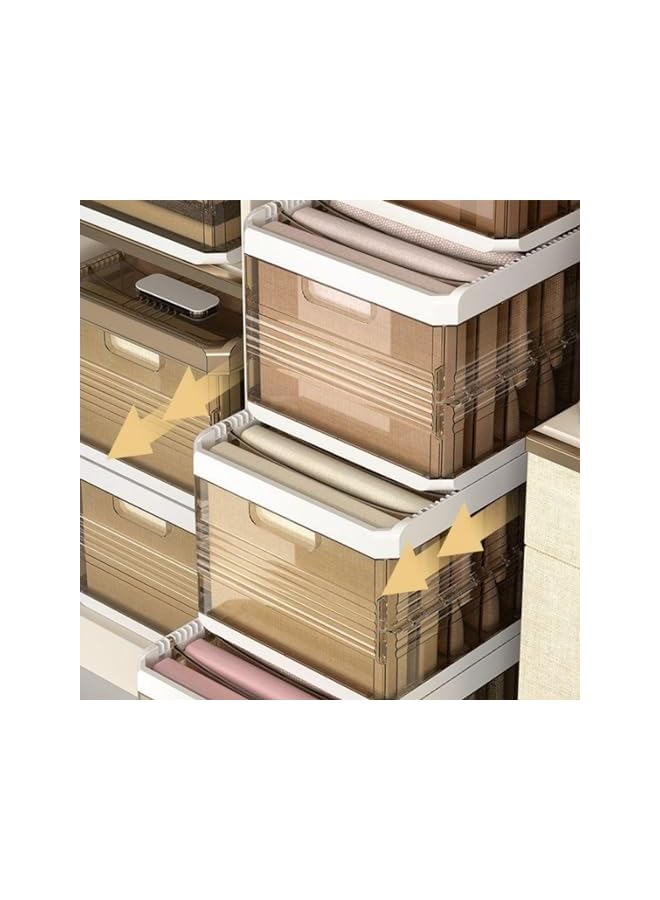 Green Tiger Plastic Closet Organizers and Storage, Compartment Divided Drawer，Stackable Storage Bins Drawer Organizer, Foldable Storage Drawers for Clothes Toys (7 compartments) - Image 3