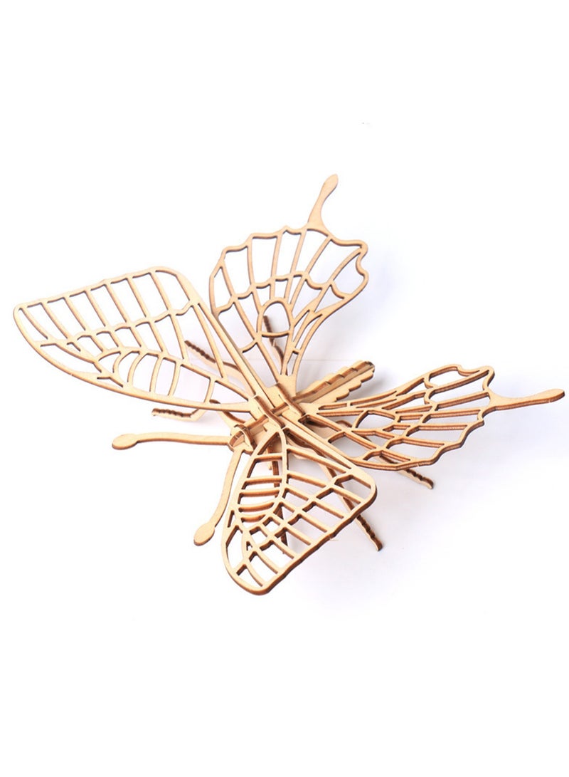 15CM 3D Wooden Insect Jigsaw Puzzle Butterfly Animal Skeleton Assembly Model Jigsaw Puzzle DIY Crafts Gift For Kids And Adults Teens Boys Girls - Image 1