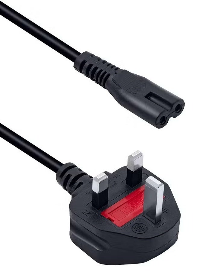 هابي دي 1.8M UK Power Cable C7 Figure-8 Power Lead for PS5/PS4/PS3 Console - Image 1