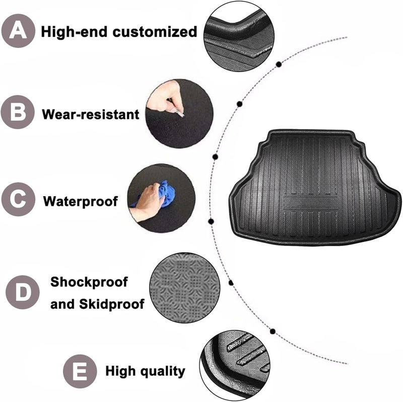 Yurefax Waterproof Trunk Mat for Toyota Camry 2012-2016 - Image 3