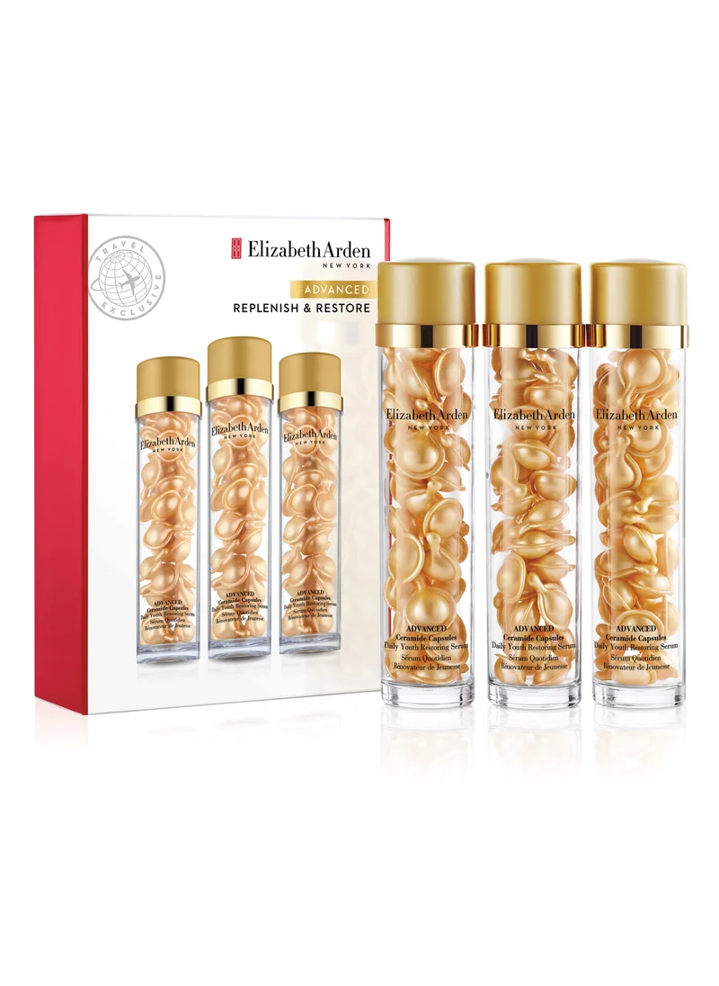 اليزابيث اردن Travel Exclusive Advanced Ceramide Capsules Replenish And Restore For Face Trio