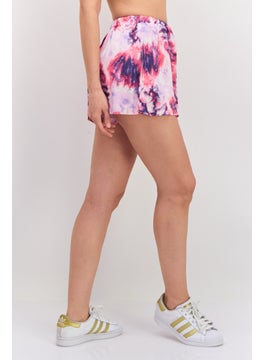 In the style Women Tie Dye Satin Shorts, Multicolor  - Image 2