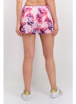 In the style Women Tie Dye Satin Shorts, Multicolor  - Image 3