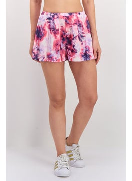 In the style Women Tie Dye Satin Shorts, Multicolor  - Image 1