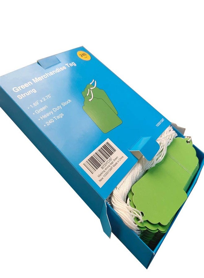 Brothersbox Green Price Tags 240pcs, Matte Tags with Strings Attached Marking Merchandise Hang Labels for Christmas Gifts Jewelry Clothing Garage Yard Rummage Sale Supplies 1.69 x 2.75 inch - Image 5