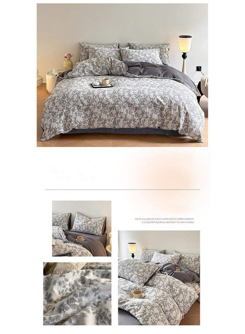 Bluejw 4-Piece Cotton Comfortable Set Bed Sheet Set Gift Birthday Gift Moving Gift - Image 4