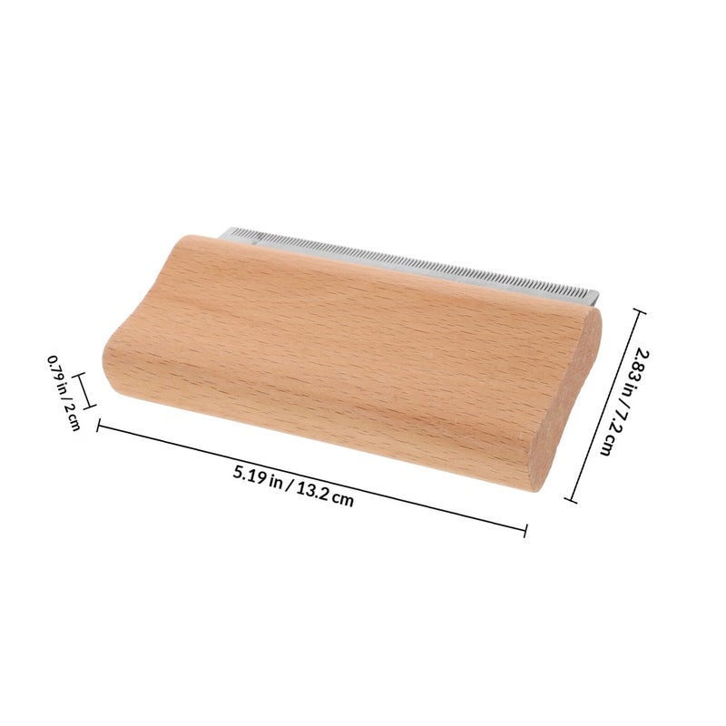 Large 12 5cm Wooden Deshedding Brush For Livestock Cattle Grooming And Cleaning Tool - Image 3
