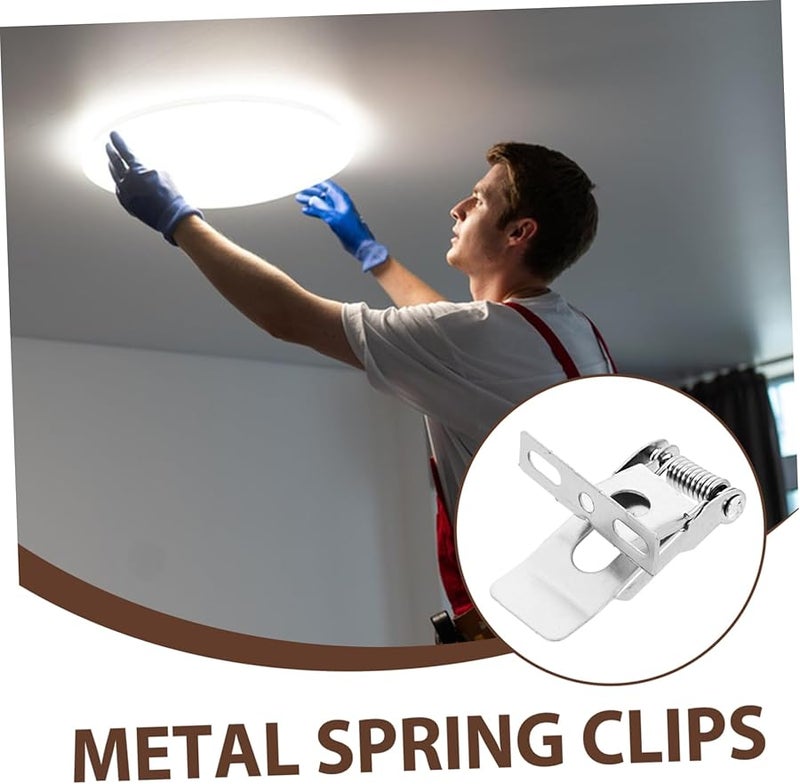 مشابك الإضاءة المدمجة 20 قطعة، مشابك نابضية قابلة للتعديل لمصابيح ألواح السقف، سهلة التركيب - Image 5
