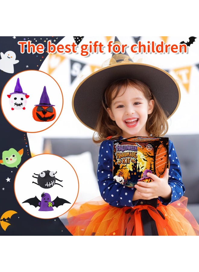 Loquat DIY Handmade Cross Border Children Holiday Clay Crafts Mini Pumpkin Head Decoration Gift-Specification: Pumpkin Head Diy Set - Image 3