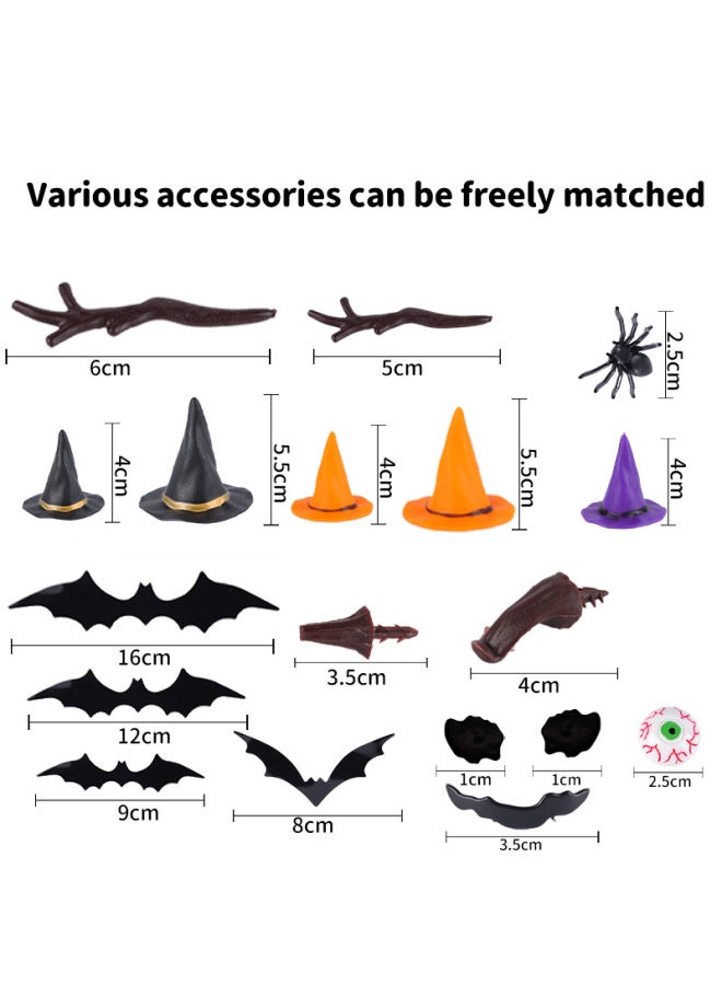 Loquat DIY Handmade Cross Border Children Holiday Clay Crafts Mini Pumpkin Head Decoration Gift-Specification: Pumpkin Head Diy Set - Image 5