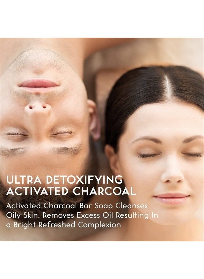 O Naturals 3 Pack Activated Charcoal Black Bar Soap Peppermint Oil Detoxifying Face Body Hand Soap Organic Shea Butter Vegan 100% Natural Soap for Men & Women 12oz Total  - Image 3