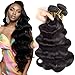 QTHAIR Brazilian Body Wave Human Hair Bundles 18A Virgin Hair Bundles(8" 10" 12",300g/10.5OZ,Natural Color) 100% Unprocessed Brazilian Body Wave Human Hair Weave - Image 2