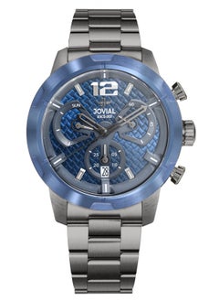 Jovial JOVIAL 16077GBMC04E Men's Metal Band Watch, 46mm, Blue Dial  - Image 1