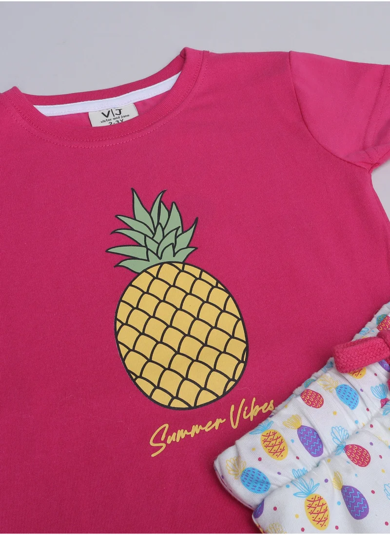 victor and jane Victor and Jane - Printed T-shirt and Pyjama Set