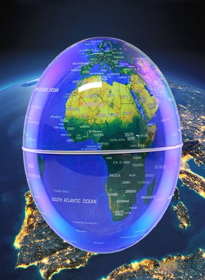 Floating Globe 4 Inch Magnetic Levitation Rotating World Map with Multicolor Light Base Creative Anti Gravity Globe Lamp for Children Gift Home Office Desk Decoration Teaching Demo - Image 5