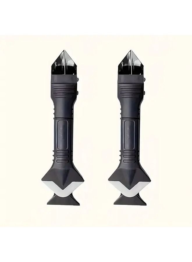 Black 3 Sets 5 In 1 Heavy Duty Silicone Gap Filling Tool Kit With Stainless Steel Head - Image 5