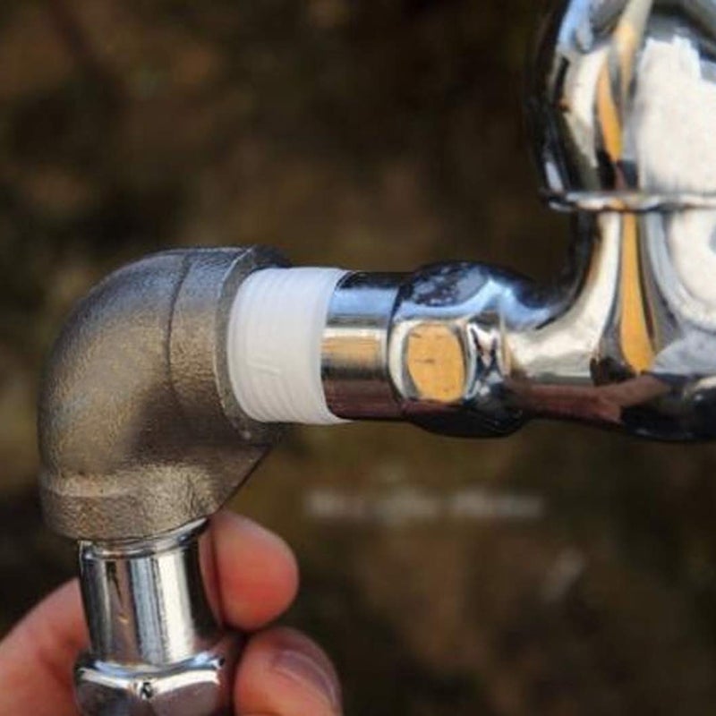 mifengda 30 لفة من شريط ختم الخيوط، شريط تفلون 1/2 شريط ختم أنابيب PTFE، مواد ختم خيوط صناعية، شريط خيوط للسباكين لمنع تسرب المياه، سباكون، سباكة، رأس هواء، أنبوب خيوط، 1/2" x394" أبيض - Image 5