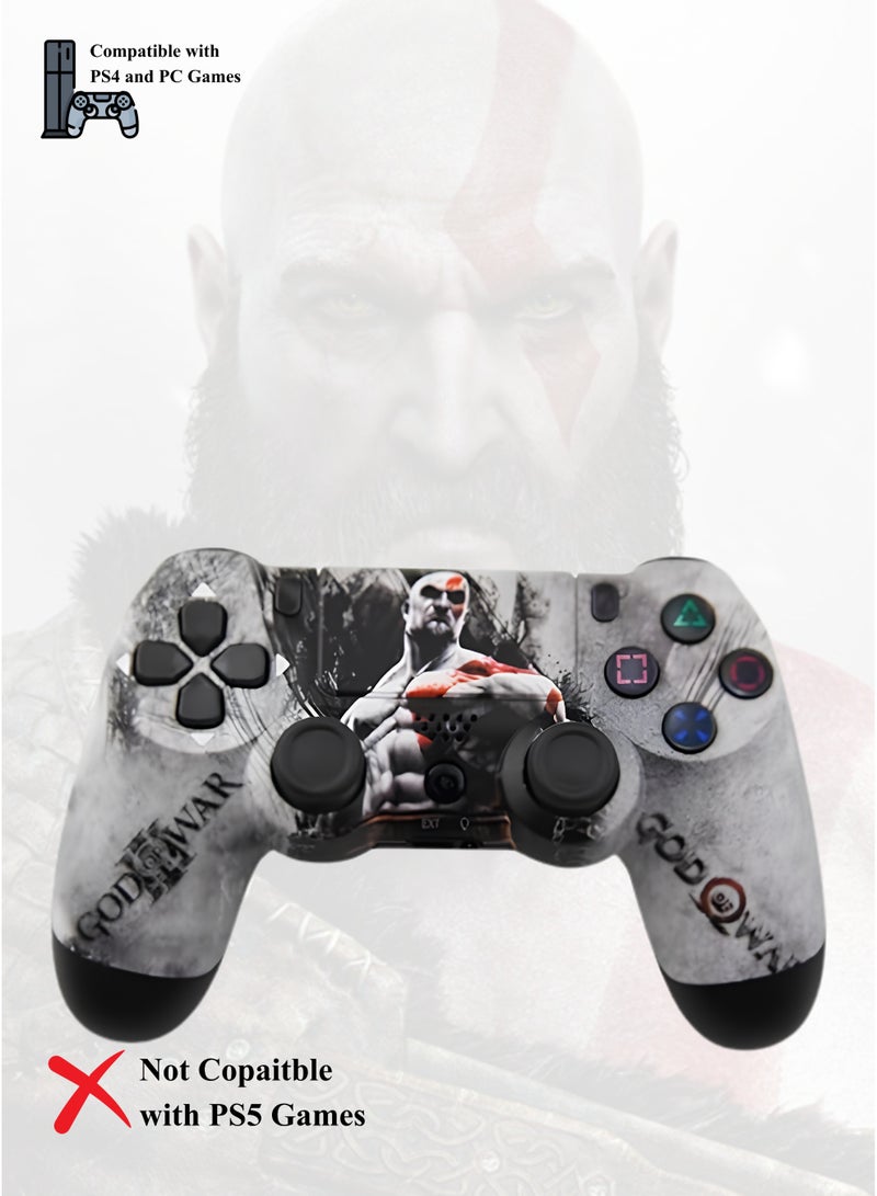Hoco God of War Wireless Gaming Controller for PS4, Game Controller for PS4 with Double Vibration,Touchpad, Stereo Headphone Jack, Six Axis Motion Control, Compatible with PS4/Slim/Pro Console - Image 1