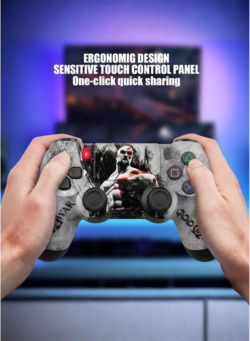 Hoco God of War Wireless Gaming Controller for PS4, Game Controller for PS4 with Double Vibration,Touchpad, Stereo Headphone Jack, Six Axis Motion Control, Compatible with PS4/Slim/Pro Console - Image 3
