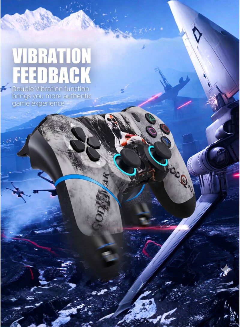Hoco God of War Wireless Gaming Controller for PS4, Game Controller for PS4 with Double Vibration,Touchpad, Stereo Headphone Jack, Six Axis Motion Control, Compatible with PS4/Slim/Pro Console - Image 5