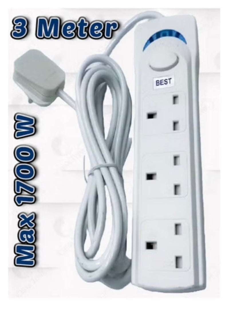 بست توصيلة كهربائية best بثلاثة مخارج طول3 متر - Image 3