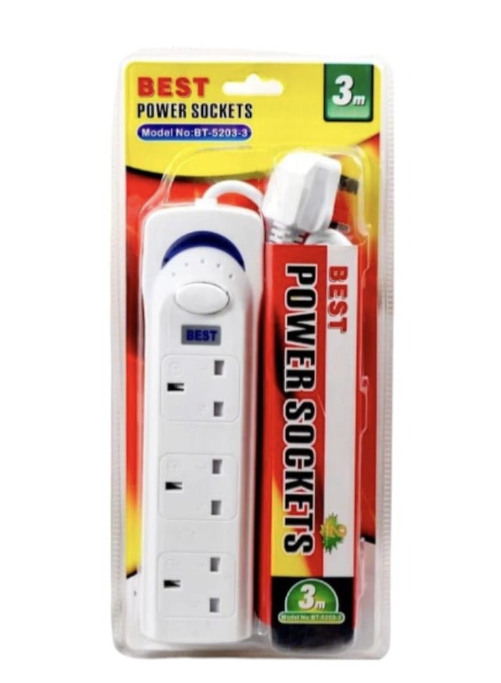 بست توصيلة كهربائية best بثلاثة مخارج طول3 متر - Image 2