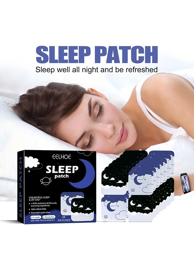 إيلهو لاصقة النوم، سهلة التطبيق ومريحة، لاصقات مساعدة على النوم 28 لاصقة، مكونات عالية الجودة، للرجال والنساء - Image 1