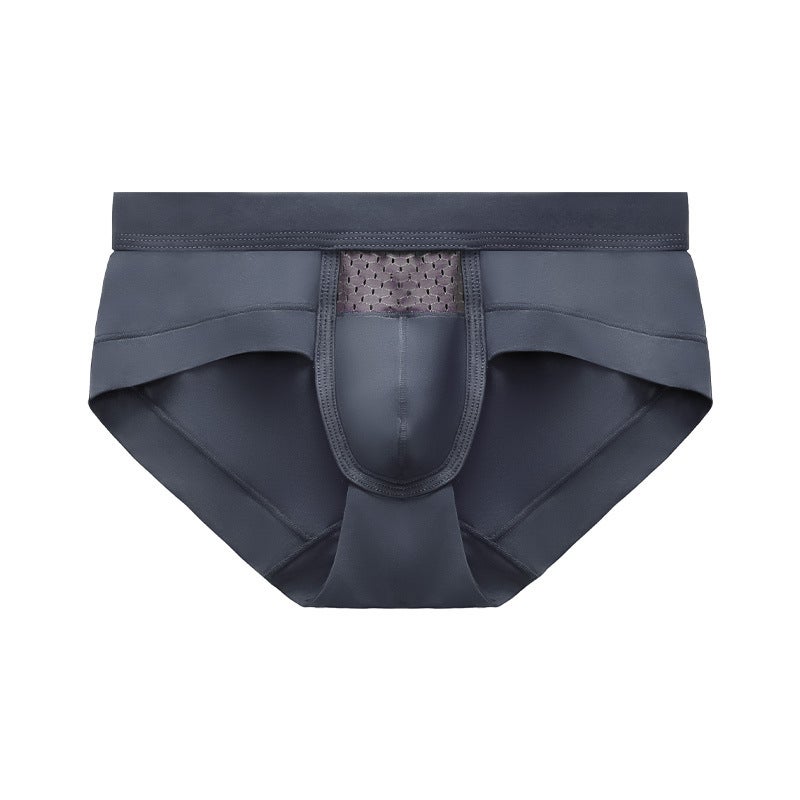 Mens U-Pouch Briefs Breathable Comfort Anti-Bacterial Grey  - Image 1