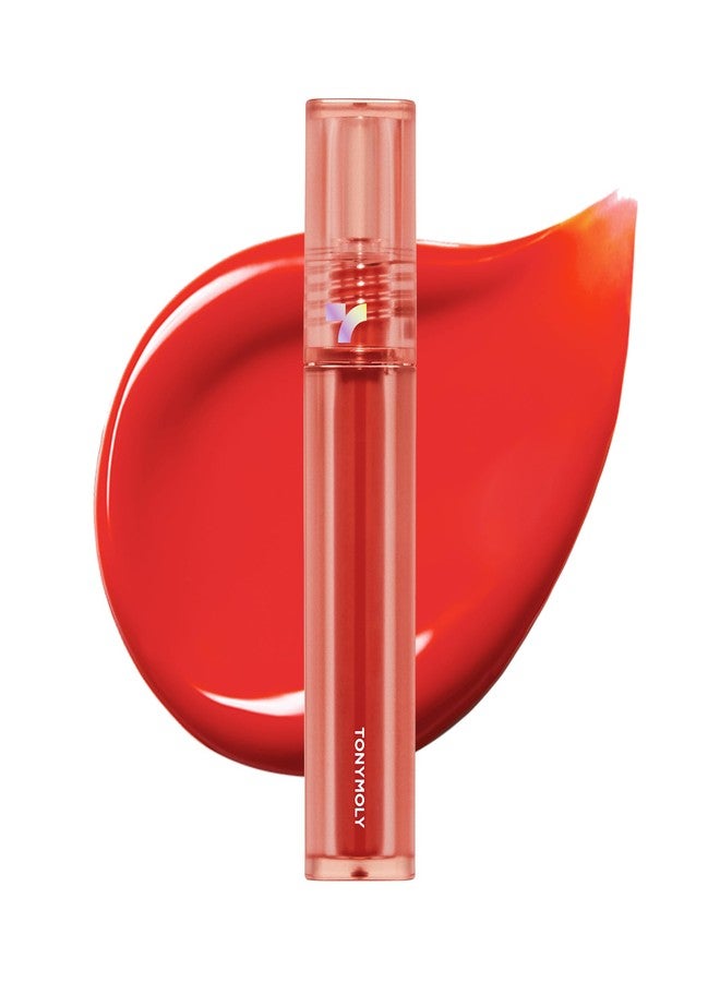 TONYMOLY Perfect Lips Shocking Lip Tint - Long-Lasting Semi-Permanent Lip Stain with Moisturizing Shea Butter, Rosehip, Argan & Jojoba Oils, N03 Coral Shocking, 0.37 fl oz