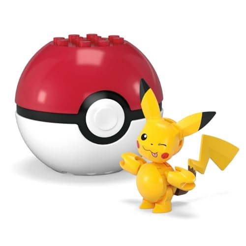 Mega Brands MEGA Pokémon Construction Toy Pokémon Evergreen Pikachu Ball for Kids Ages 6 and Up - Image 1