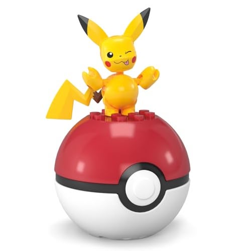 Mega Brands MEGA Pokémon Construction Toy Pokémon Evergreen Pikachu Ball for Kids Ages 6 and Up - Image 5