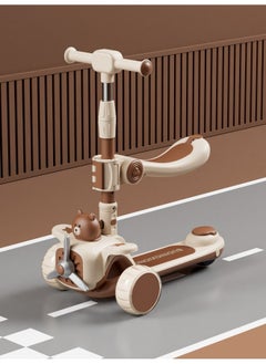 3-in-1 Kick Scooter, Upgraded Adjustable Height Handlebars and Removable Seat LED Music Lighted Wheels and Anti-Slip Deck