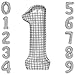 cocodino 40 Inch Large Silver Disco Ball Print Number Balloon for New Years Eve 70s Birthday Party Supplies Disco Party Decorations Number 1 - Image 3