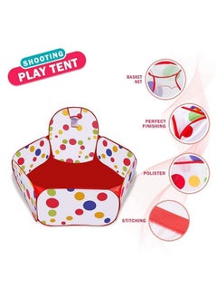 BabyGo BabyGo Dotted Theme Foldable Ocean Balls Pit Kids Indoor Outdoor Basketball for Kids | Balls not Included (Multi Color) (100cm x 60cm x 75cm)  - Image 3