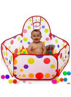 BabyGo BabyGo Dotted Theme Foldable Ocean Balls Pit Kids Indoor Outdoor Basketball for Kids | Balls not Included (Multi Color) (100cm x 60cm x 75cm)  - Image 2