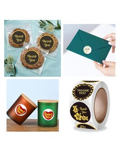 Excefore 4 Rolls 2000 Pieces Thank You Stickers, 2.5cm/1inch Self Adhesive Gift Label Stickers, Suitable for Baking Packaging, Business Letters, Envelope Seals, Decorative Presents  - Image 5