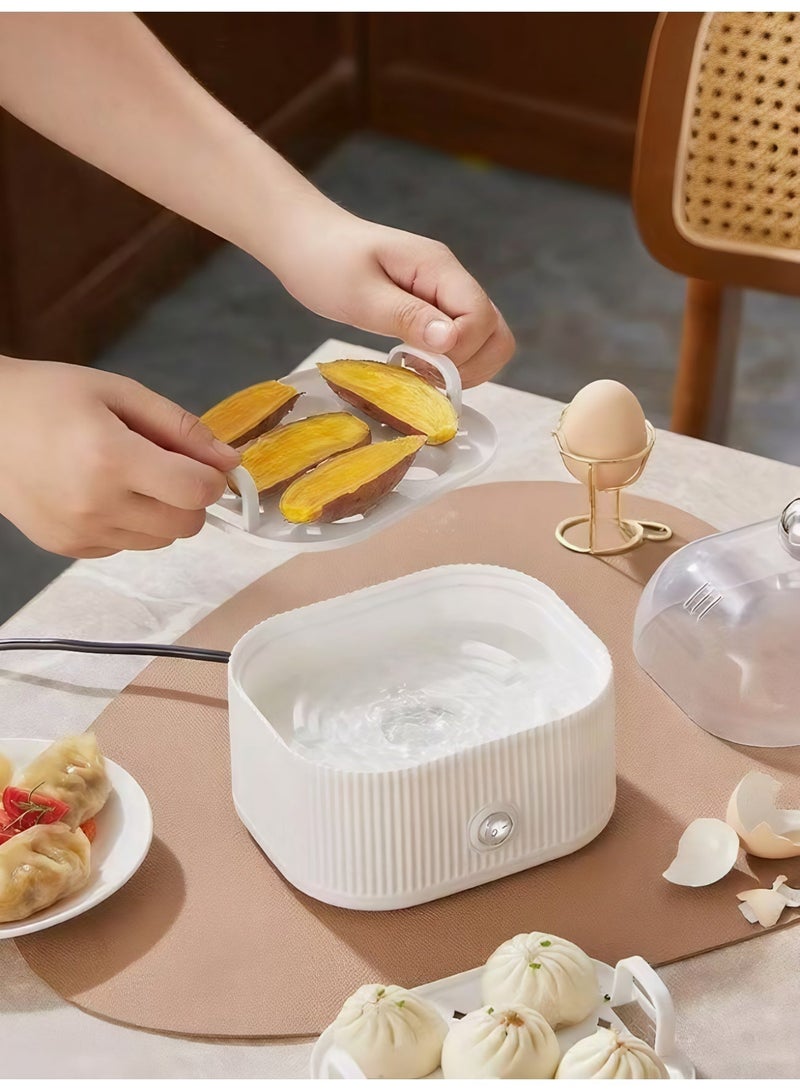Sisily Rapid Egg Cooker Boiler Food Steamer, Electric Breakfast Maker with Automatic Shut Off,5 Egg Capacity, Suitable for Boiled Egg, Steamed Corn, Bun, Pilaf, Snack, Dessert and More - Image 5