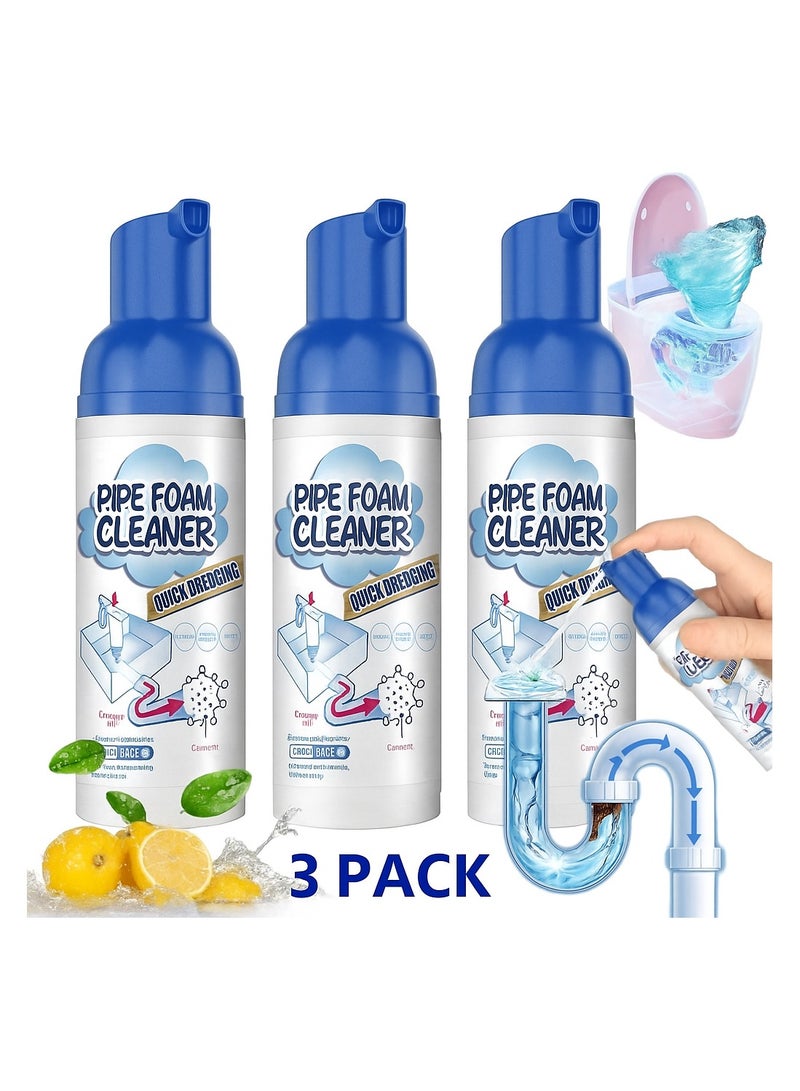3 pack Powerful Foam Drain Cleaner – Fast-Acting Sink & Drain Unclogged  Toilet, Bathroom, Tub, Pipe Cleaner Long-Lasting Fragrance & Deodorize  - Image 1