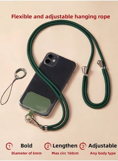 HY Phone Lanyard, Universal Crossbody Cell Phone Lanyards, Multifunctional Nylon Patch Adjustable Shoulder Neck Strap Compatible with Most Smartphones（Claret）  - Image 2
