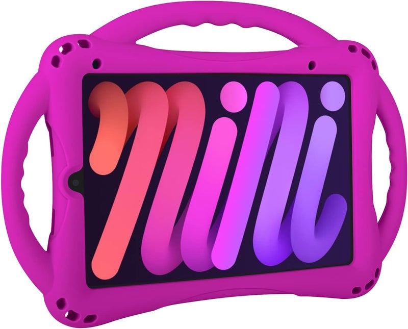 TopEsct Kids Case for iPad Mini 6th Generation Case Heavy Duty Shockproof Cover Childproof Protective kids Cover with Three Handle Stand for 8.3 inch iPad Mini 6(Purple) - Image 1