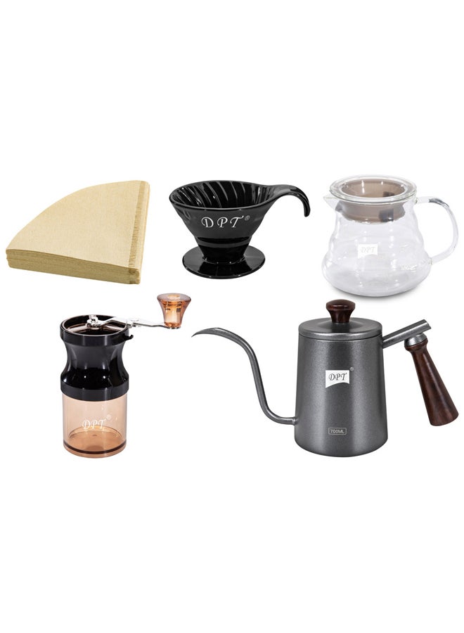 DPT Coffee making kit speciality coffee maker Black capacity 700ml + 600ml - Image 3