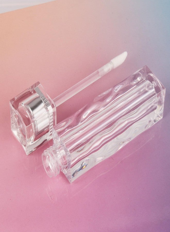 COSIDEA 10PCS Empty 4ML clear Lip Gloss Tubes Wave Square lipgloss Tube with Wand Applicator for Lip oil tint bottles container small business - Image 4