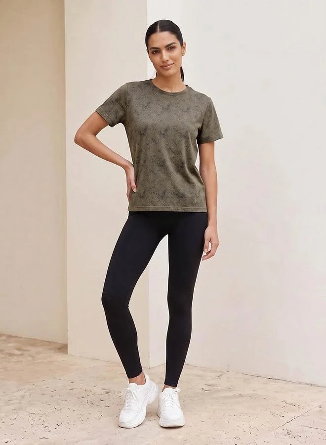 Splash Active Textured 2 Way Stretch T shirt