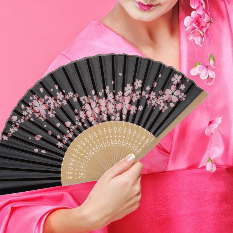 Japanese Style Fan Wedding Bridal Decorative Folding Fan for Birthday Banquet - Image 2