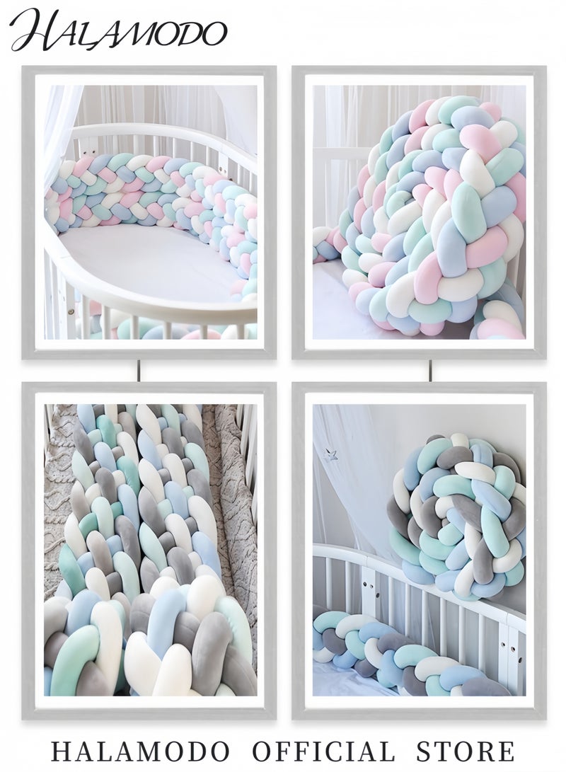 HALAMODO Hand-Woven Soft Knot Pillow Thick Comfortable Home Decorative Cushion Baby Anti-Collision Pad Multi-Function Cozy Throw Pillow for Bedroom Sofa and Bedside  - Image 3
