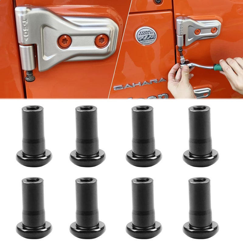 MOEBULB Door Hinge Nuts Compatible with 20182022 Jeep Wrangler JL JLU Rubicon Gladiator 24 Door 8pcs